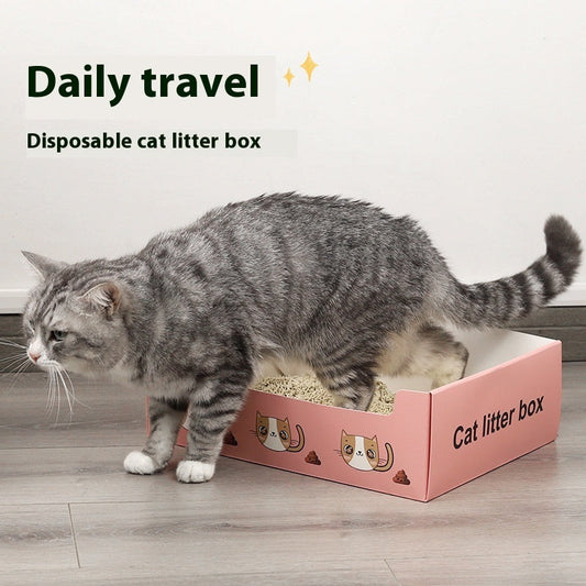 KFX-3420093 Portable Foldable Litter Box for Dogs and Cats - Disposable Paper, Multiple Sizes and Colors Available