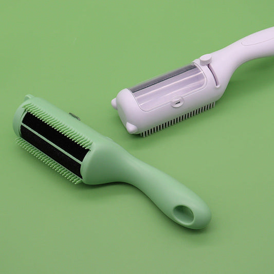 KFX-3420221 Pet Hair Removal Comb and Roller - Dual Function Grooming Tool for Dogs