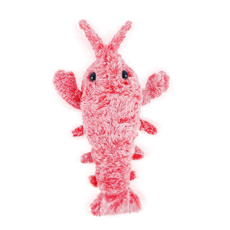 KFX-3421885 Cat and Small Dog Flopping Lobster Toy - Chewable, Catnip-Infused Kicker, USB-Rechargeable, and Washable
