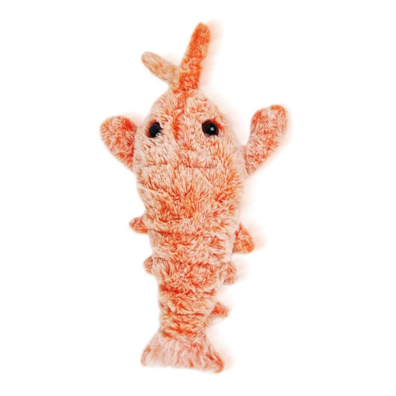 KFX-3421885 Cat and Small Dog Flopping Lobster Toy - Chewable, Catnip-Infused Kicker, USB-Rechargeable, and Washable