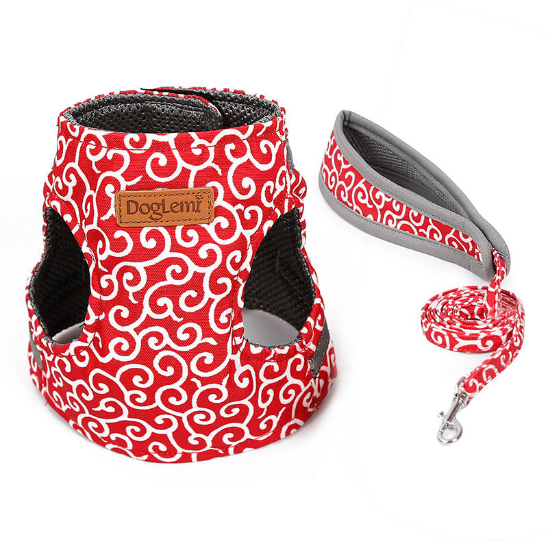 KFX-3423677 Japanese Style Cat Vest Harness with Adjustable Traction Rope & Durable Materials