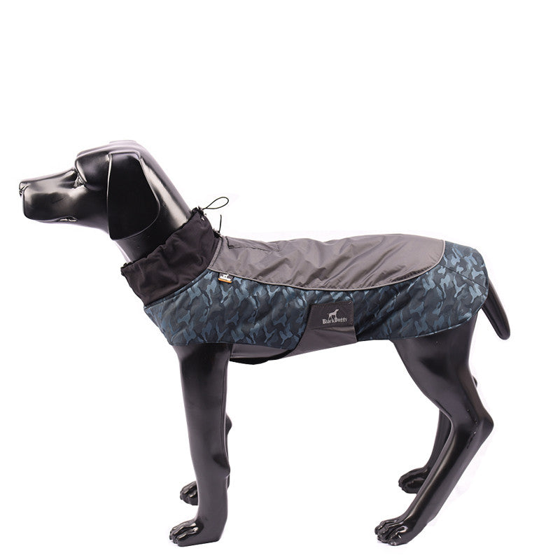 KFX-3424061 Winter Sports Jacket for Medium and Large Dogs, Wind-Proof and Cold-Proof, Available in Army Green, Sapphire Blue, and Fuchsia