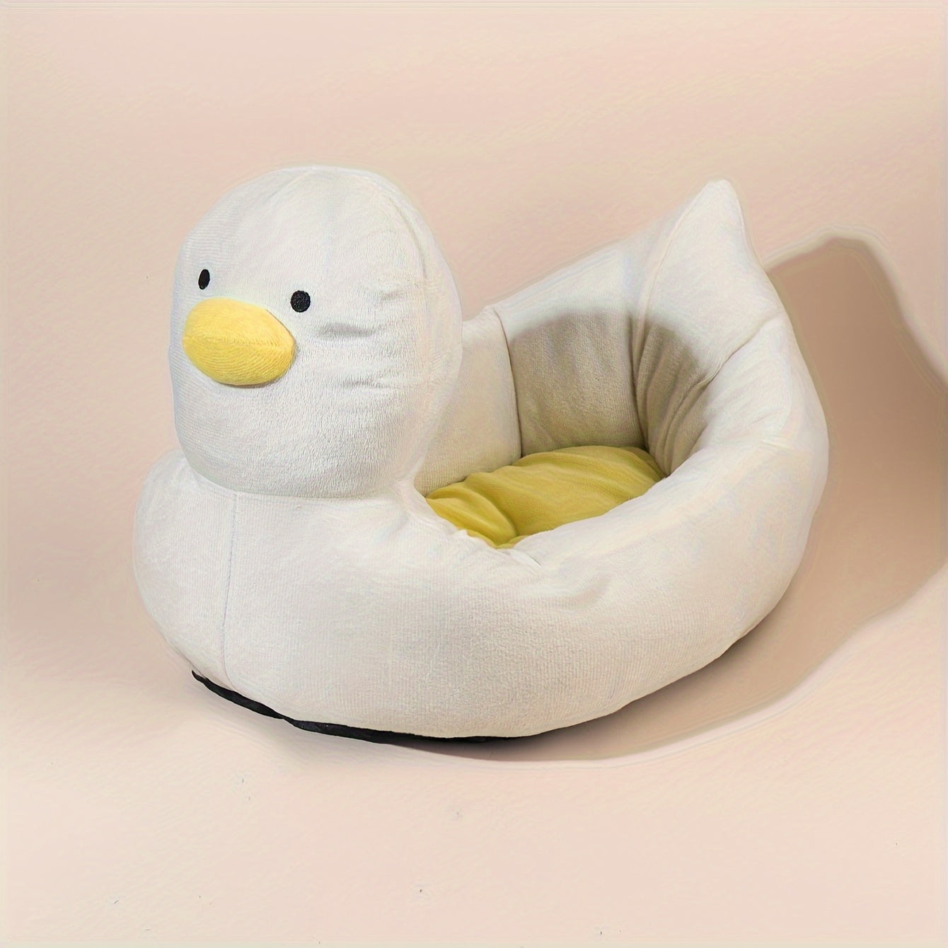 KFX-3428541 Duck Shape Fluffy Pet Bed Sofa for Small Dogs and Cats - Soft Polyester Sleeping Nest for All Seasons