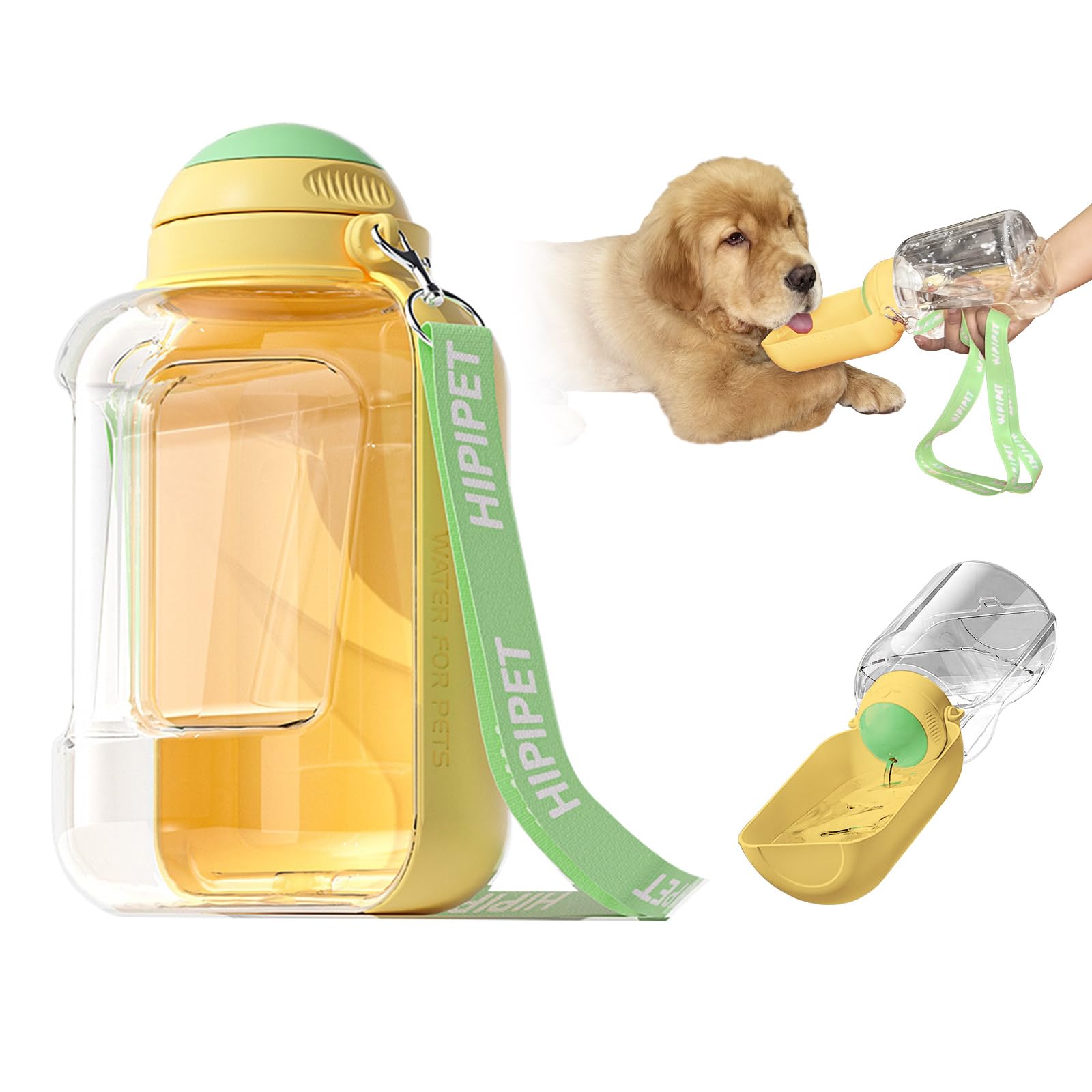 KFX-3430333 Portable 2-in-1 Dog and Cat Water Dispenser with Food Bowl – Large Capacity Hydration and Feeding Solution