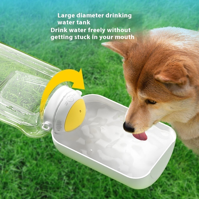 KFX-3430333 Portable 2-in-1 Dog and Cat Water Dispenser with Food Bowl – Large Capacity Hydration and Feeding Solution
