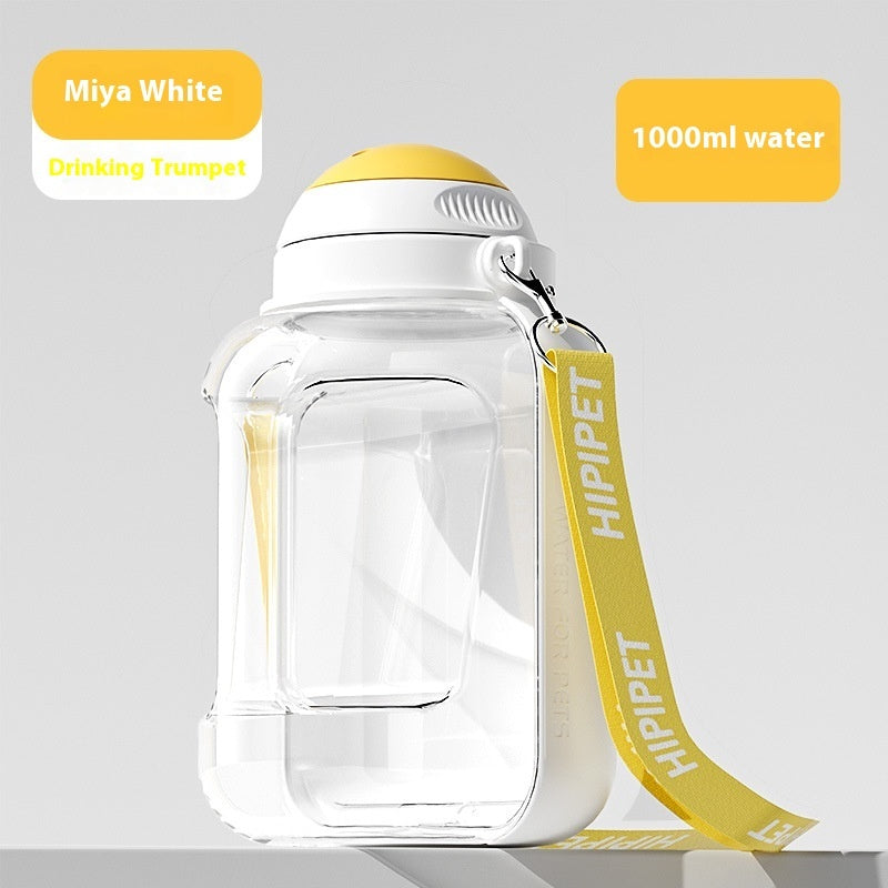 KFX-3430333 Portable 2-in-1 Dog and Cat Water Dispenser with Food Bowl – Large Capacity Hydration and Feeding Solution