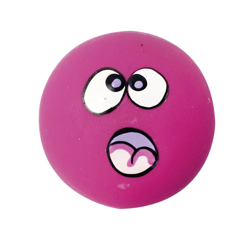KFX-3430973 Colorful Round Latex Dog Toy with Sound - 6cm for Playtime Fun