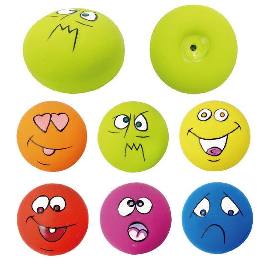 KFX-3430973 Colorful Round Latex Dog Toy with Sound - 6cm for Playtime Fun