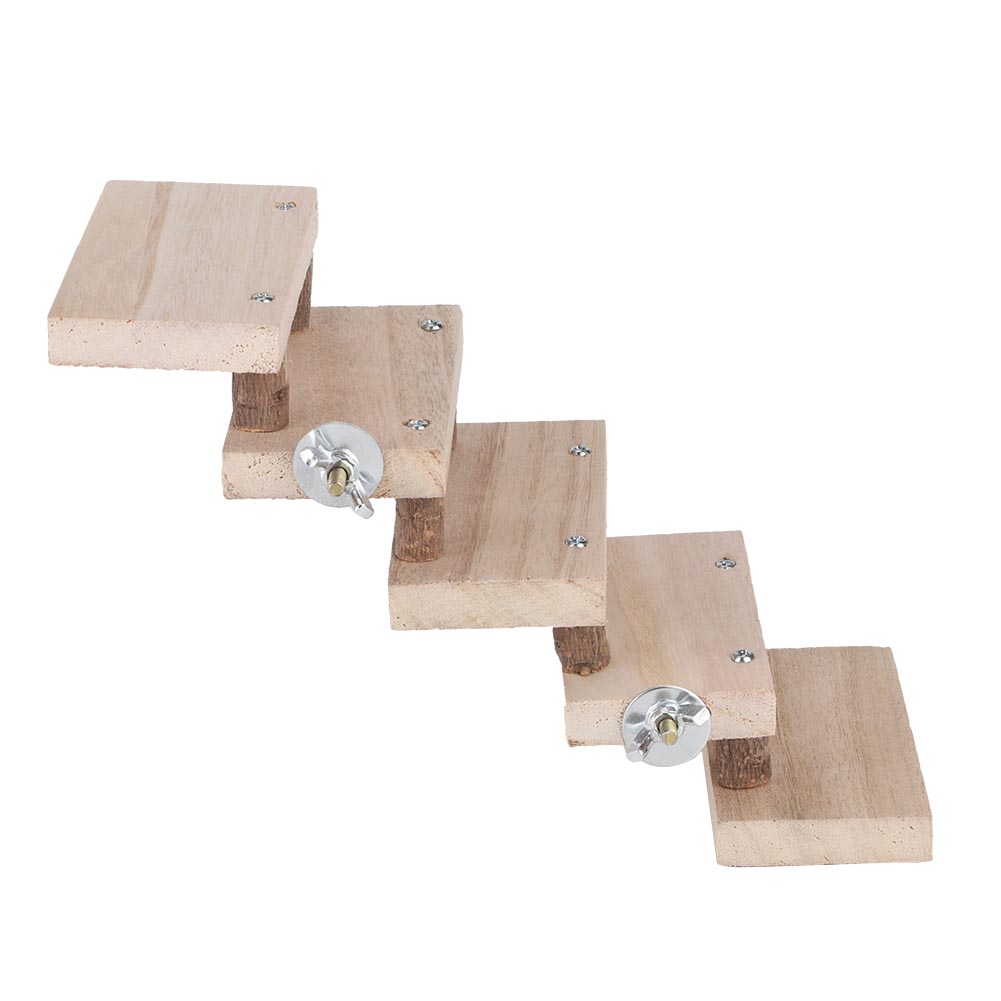 KFX-3433405 Wooden Log Stairs Pet Toy - 10cm Wide for Playful Pets