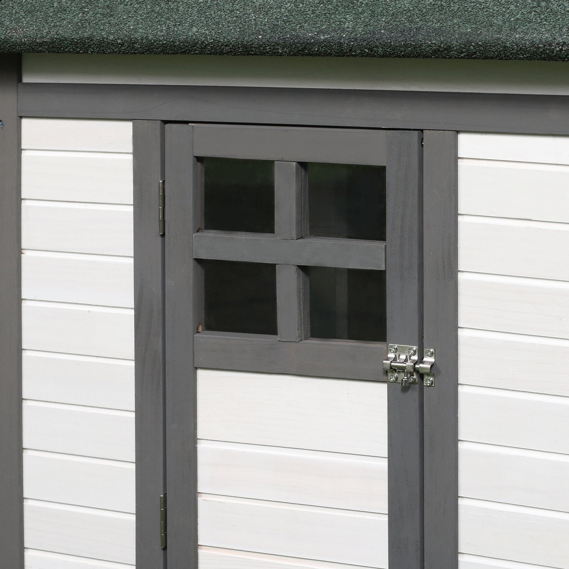 KFX-3433789 77" Wooden Chicken Coop with Nesting Box and Removable Tray for Backyard Flock Care