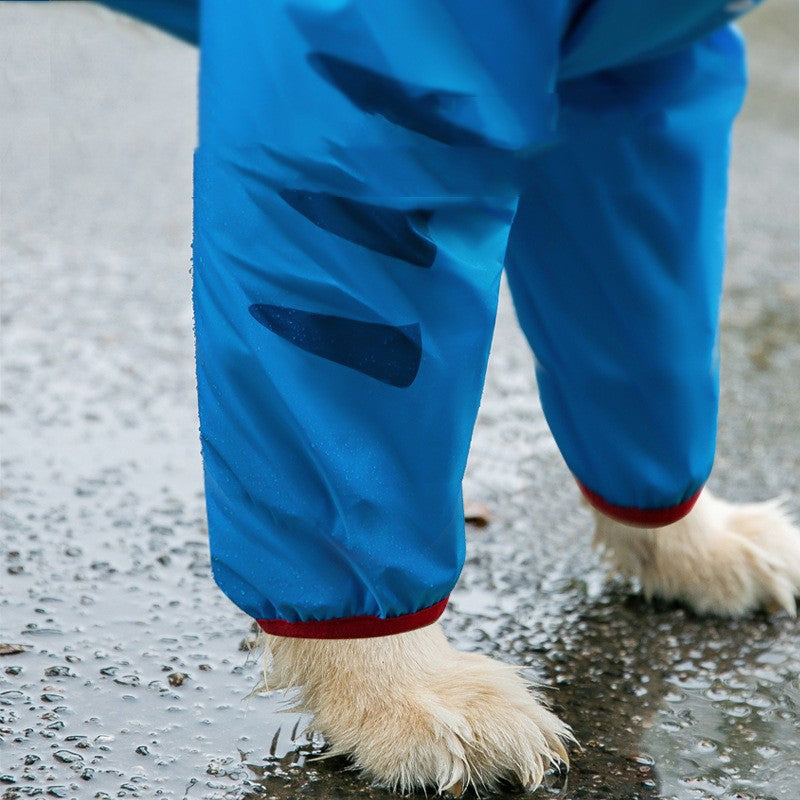 KFX-3438269 Waterproof Four-Legged Raincoat for Medium to Large Dogs - Multiple Styles Available