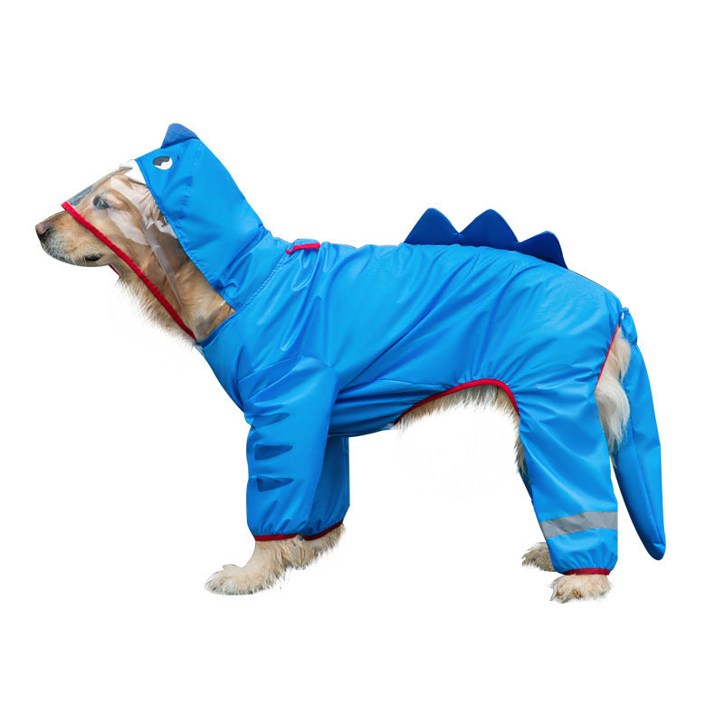 KFX-3438269 Waterproof Four-Legged Raincoat for Medium to Large Dogs - Multiple Styles Available