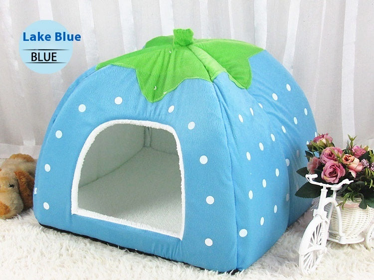 KFX-3439933 Cozy Cotton Pet House with Sturdy Low Foot Railing for Comfort and Stability