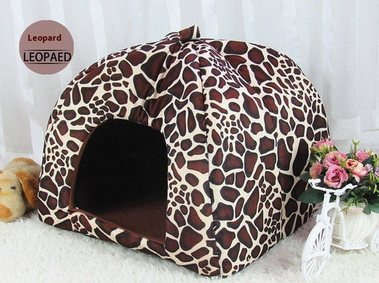 KFX-3439933 Cozy Cotton Pet House with Sturdy Low Foot Railing for Comfort and Stability