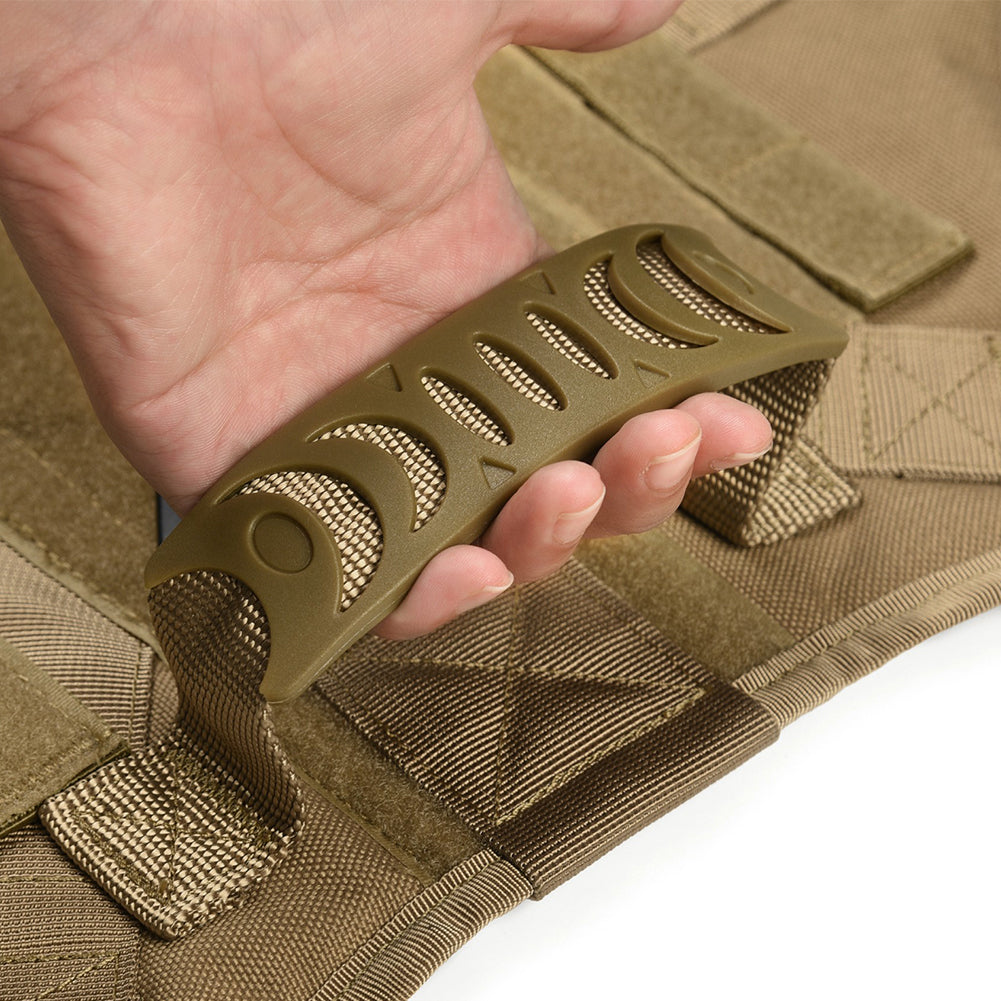 KFX-3441341 Adjustable German Shepherd Tactical Dog Harness with Heavy-Duty Nylon, Pockets, and Metal Clips