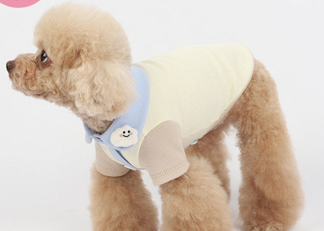 KFX-3442237 Cotton Bipedal Casual Cardigan for Pets - Available in Blue and Pink
