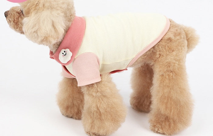 KFX-3442237 Cotton Bipedal Casual Cardigan for Pets - Available in Blue and Pink