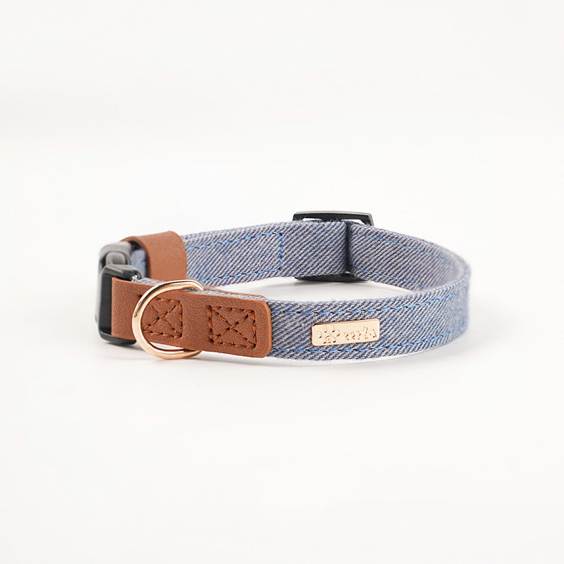 KFX-3443645 Adjustable Anti-Lost Dog Collar with Matching Hand Holding Rope and Bandana for Shiba Inu