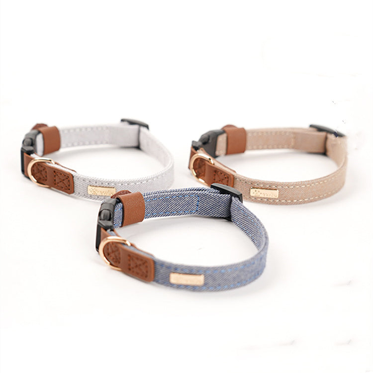 KFX-3443645 Adjustable Anti-Lost Dog Collar with Matching Hand Holding Rope and Bandana for Shiba Inu