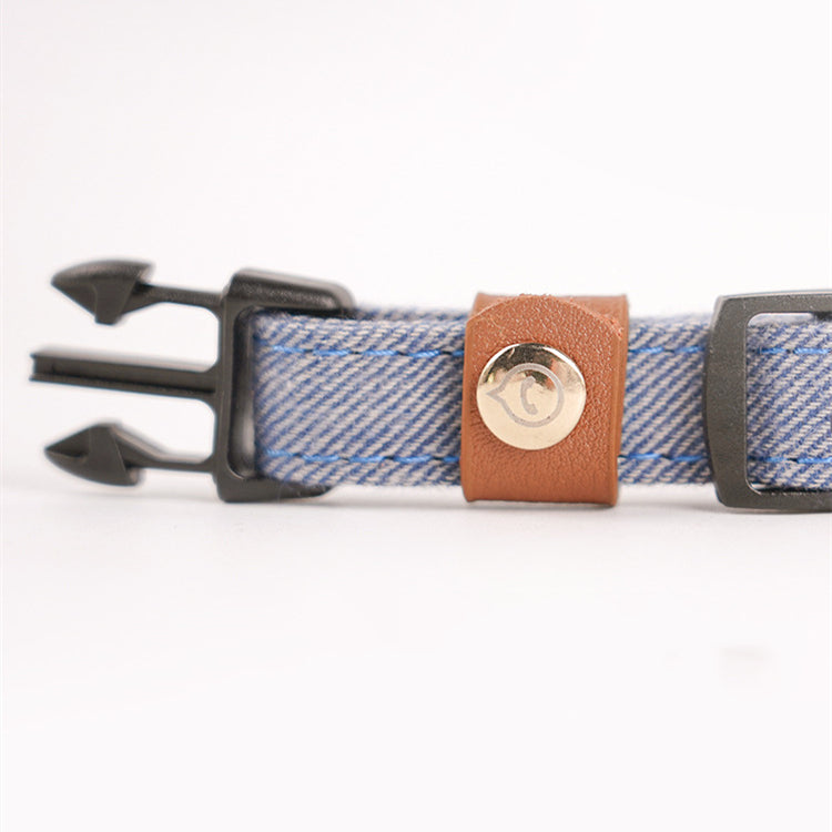 KFX-3443645 Adjustable Anti-Lost Dog Collar with Matching Hand Holding Rope and Bandana for Shiba Inu