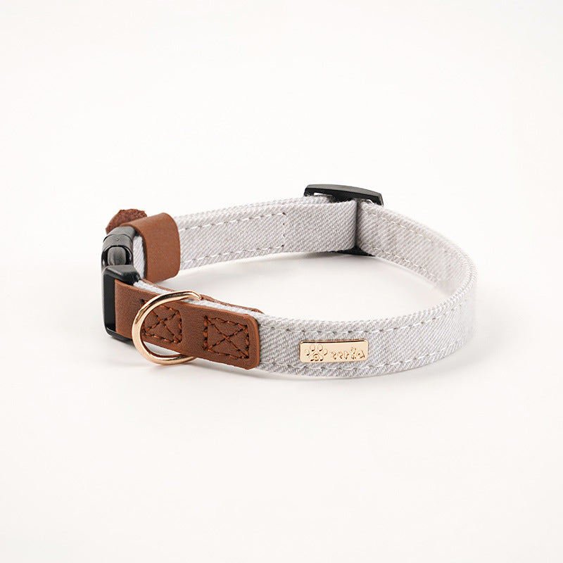 KFX-3443645 Adjustable Anti-Lost Dog Collar with Matching Hand Holding Rope and Bandana for Shiba Inu