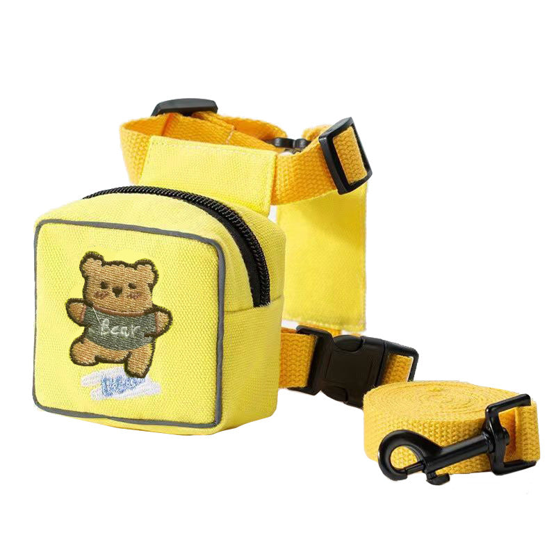 KFX-3445437 Korean Style Pet Backpack with Holding Rope in Purple, Yellow, and Green