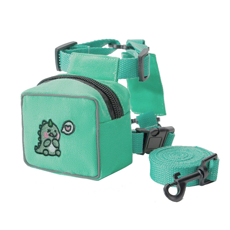 KFX-3445437 Korean Style Pet Backpack with Holding Rope in Purple, Yellow, and Green