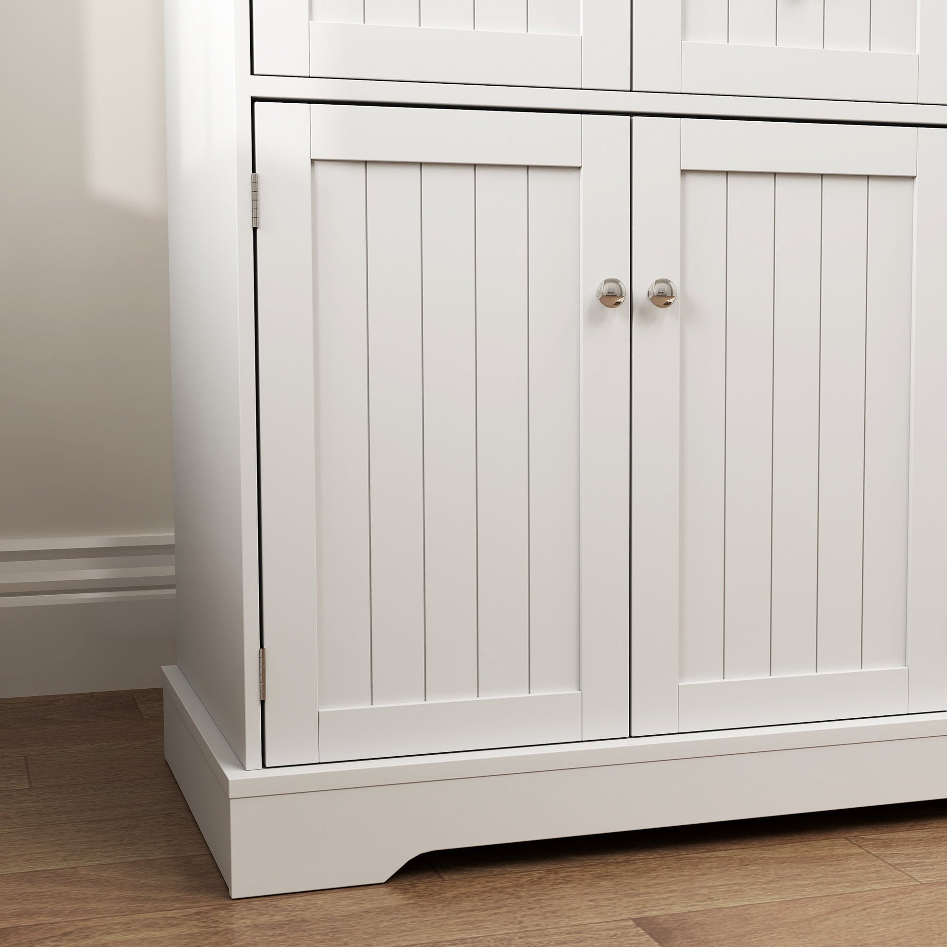KFX-3447101 Cat Litter Box Enclosure with Storage Drawers - Stylish Furniture Solution for Odor Control and Cat Privacy