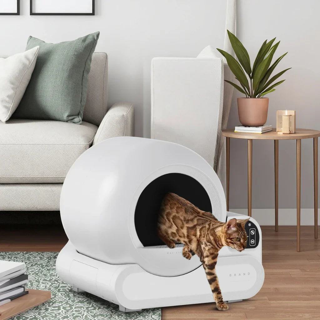 KFX-344723 Smart Automatic Cat Litter Box with 70L Capacity and WiFi Control for Easy Cleaning