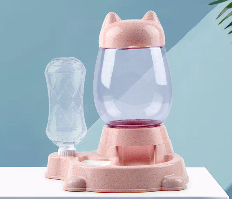 KFX-3447485 Automatic Pet Feeder and Water Dispenser, 800ml Food Bowl, Compact Design, Non-toxic PP Resin