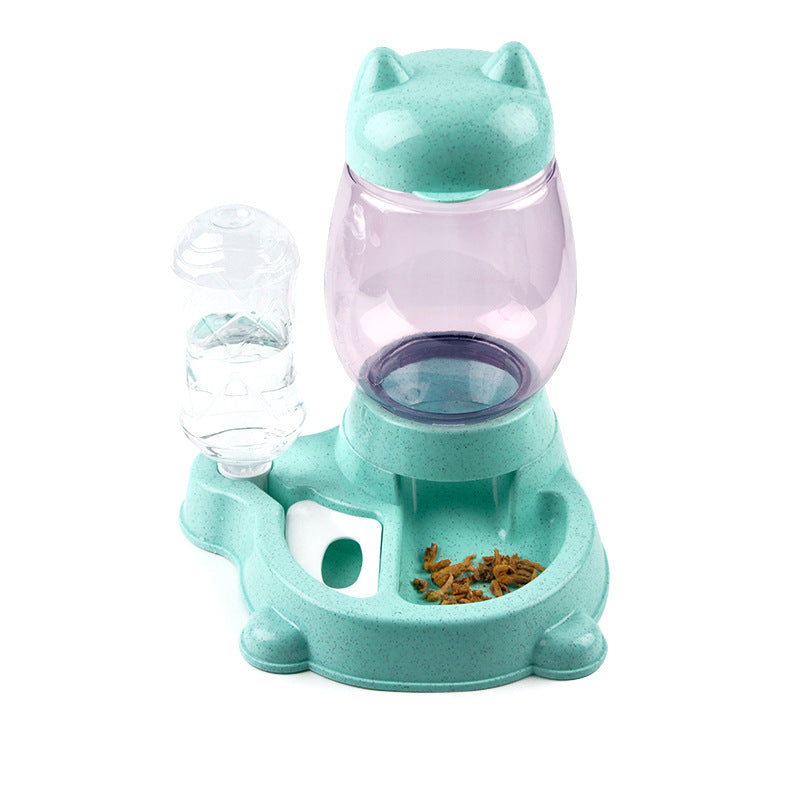 KFX-3447485 Automatic Pet Feeder and Water Dispenser, 800ml Food Bowl, Compact Design, Non-toxic PP Resin