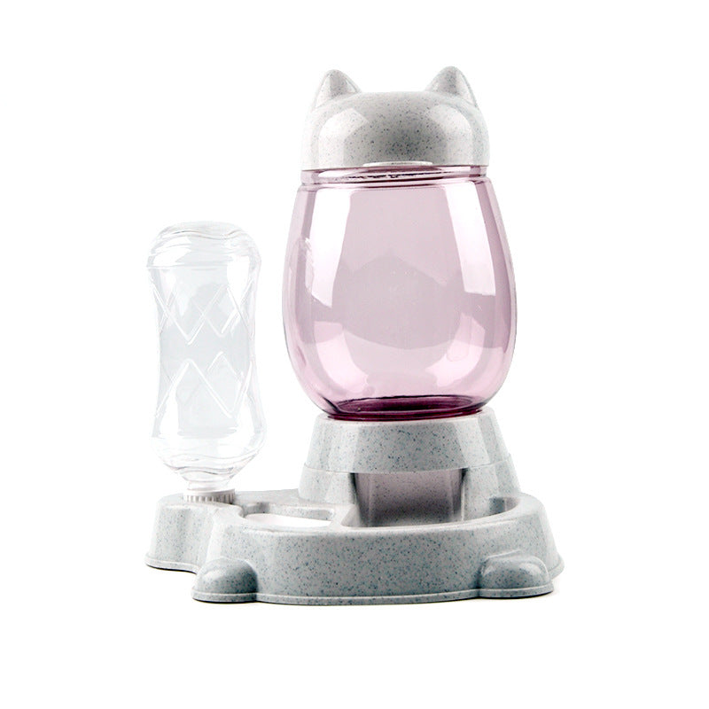KFX-3447485 Automatic Pet Feeder and Water Dispenser, 800ml Food Bowl, Compact Design, Non-toxic PP Resin