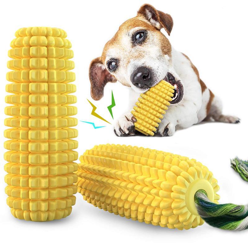 KFX-3450045 Durable Squeaky Corn Stick Dog Chew Toy for Small to Large Breeds