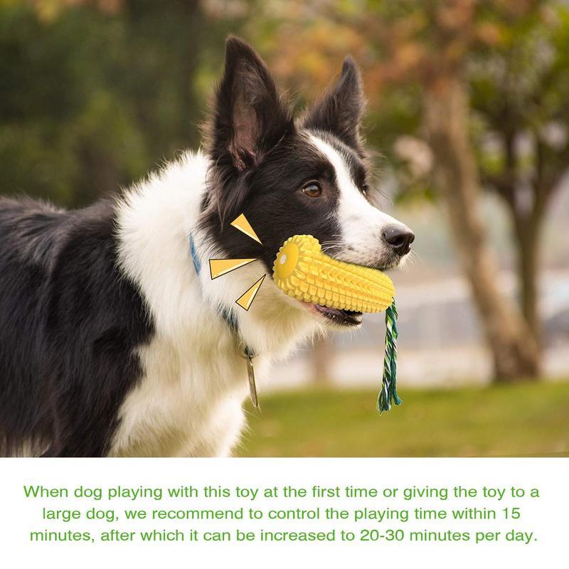 KFX-3450045 Durable Squeaky Corn Stick Dog Chew Toy for Small to Large Breeds