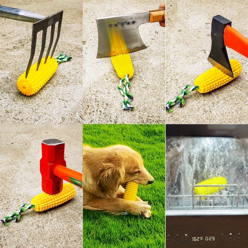 KFX-3450045 Durable Squeaky Corn Stick Dog Chew Toy for Small to Large Breeds