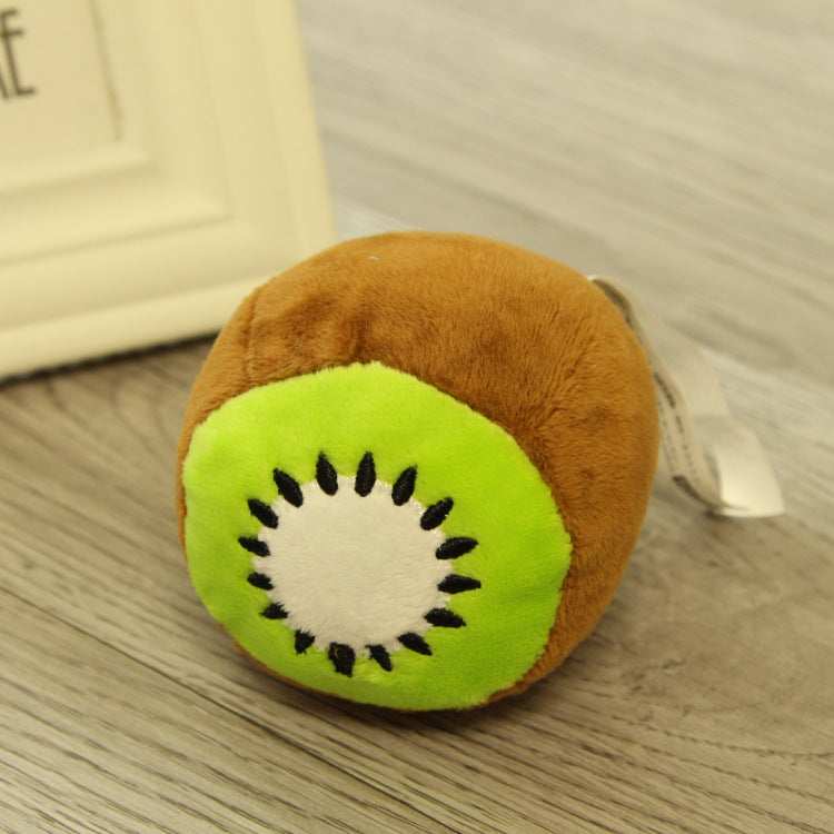 KFX-3451069 Plush Fruit and Vegetable Dog and Cat Toy - Soft, Cuddly Pet Plaything