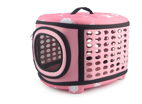 KFX-3453629 Cat Pattern Single Shoulder Pet Carrier Bag - Medium to Soft EVA, Ventilated Design for Pets Up to 15 kg