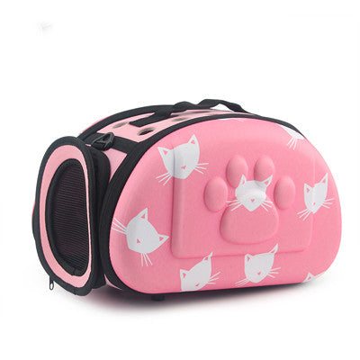 KFX-3453629 Cat Pattern Single Shoulder Pet Carrier Bag - Medium to Soft EVA, Ventilated Design for Pets Up to 15 kg