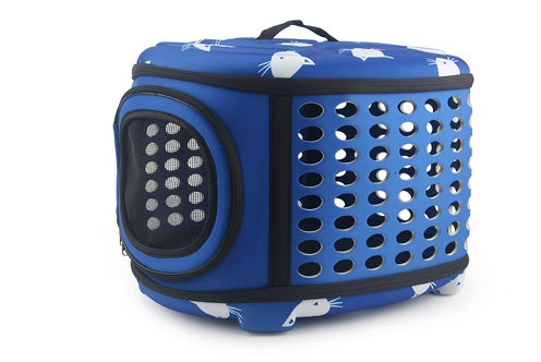 KFX-3453629 Cat Pattern Single Shoulder Pet Carrier Bag - Medium to Soft EVA, Ventilated Design for Pets Up to 15 kg