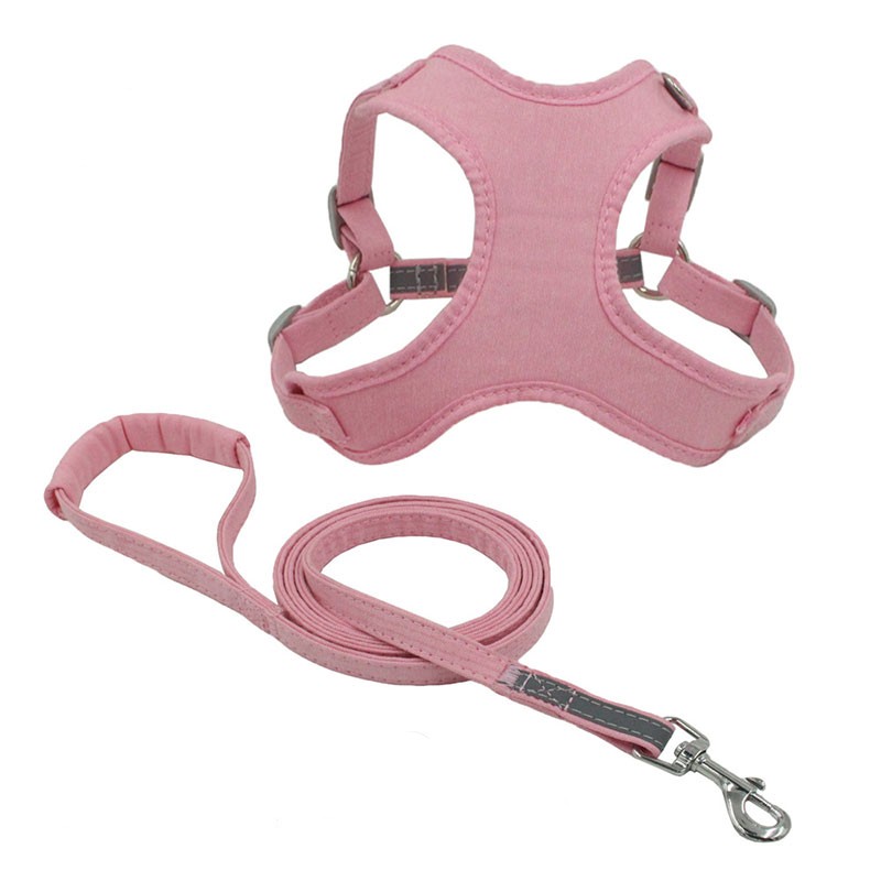 KFX-3456445 Lightweight Scalable Reflective Dog Traction Rope with Chest Strap - Multiple Colors Available