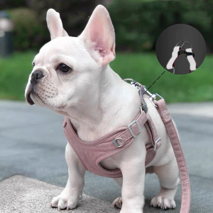 KFX-3456445 Lightweight Scalable Reflective Dog Traction Rope with Chest Strap - Multiple Colors Available