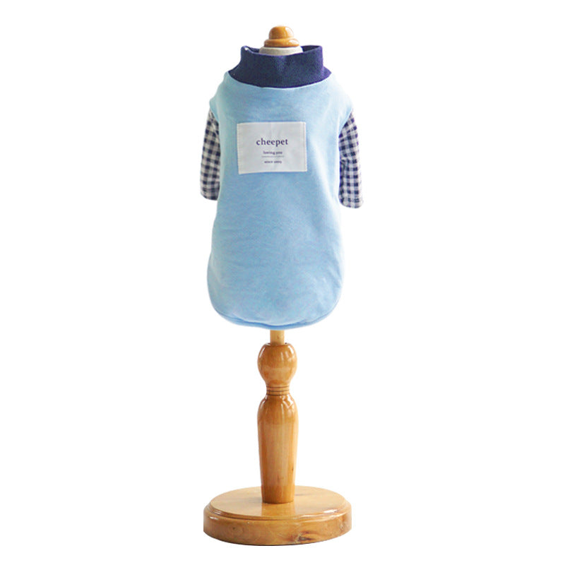 KFX-3457725 Soft Knitted Pet Shirt for Small Dogs in Swan Blue, Matcha Green, and Chocolate