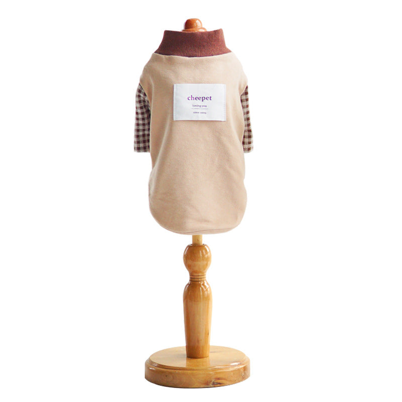 KFX-3457725 Soft Knitted Pet Shirt for Small Dogs in Swan Blue, Matcha Green, and Chocolate