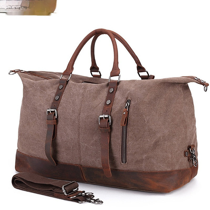 KFX-3459389 Large Capacity Canvas Casual Travel Messenger Bag in Various Colors