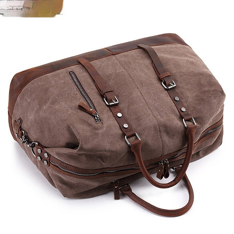 KFX-3459389 Large Capacity Canvas Casual Travel Messenger Bag in Various Colors