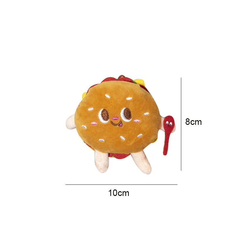KFX-3460413 Chew-Friendly Cat Mint Hamburger & Chicken Leg Teething Toy for Kittens
