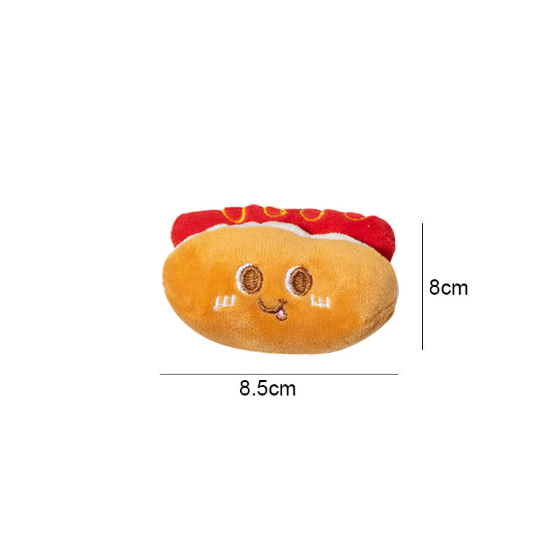 KFX-3460413 Chew-Friendly Cat Mint Hamburger & Chicken Leg Teething Toy for Kittens