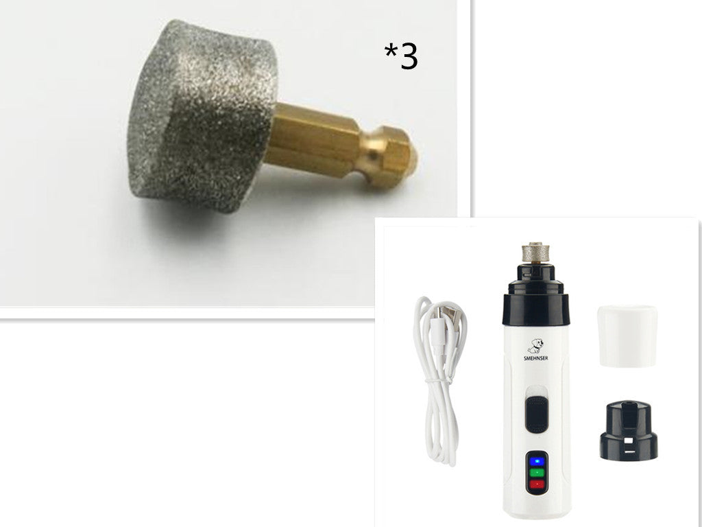 KFX-3460925 Electric Pet Nail Polisher with Ultra-Quiet Motor and USB Charging for Safe and Easy Grooming