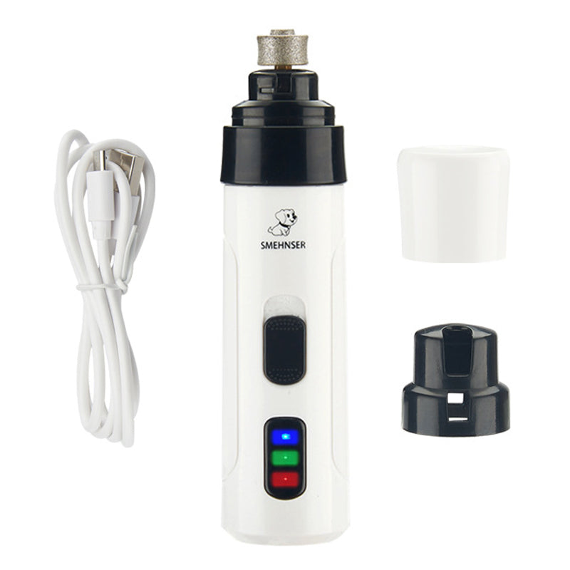 KFX-3460925 Electric Pet Nail Polisher with Ultra-Quiet Motor and USB Charging for Safe and Easy Grooming