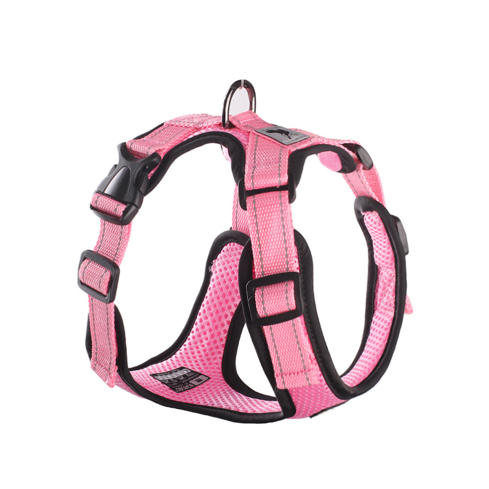 KFX-3462205 Reflective Mesh I-shaped Dog Chest Harness – Breathable & Lightweight, Available in Multiple Colors